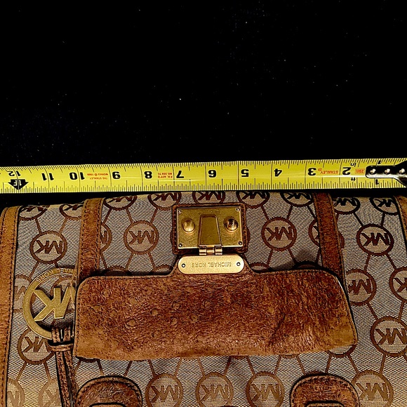 BEAUTIFUL VINTAGE MICHAEL KORS HANDBAG SUEDE LEATHER TRIM - Picture 13 of 14